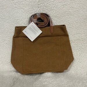 Brown Canvas Shoulder Bag